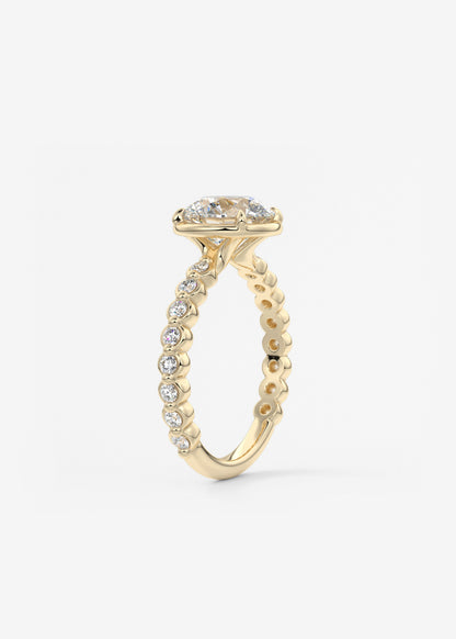 Oval Solitaire With Raised Basket Gallery Lab Grown Diamond Engagement Ring