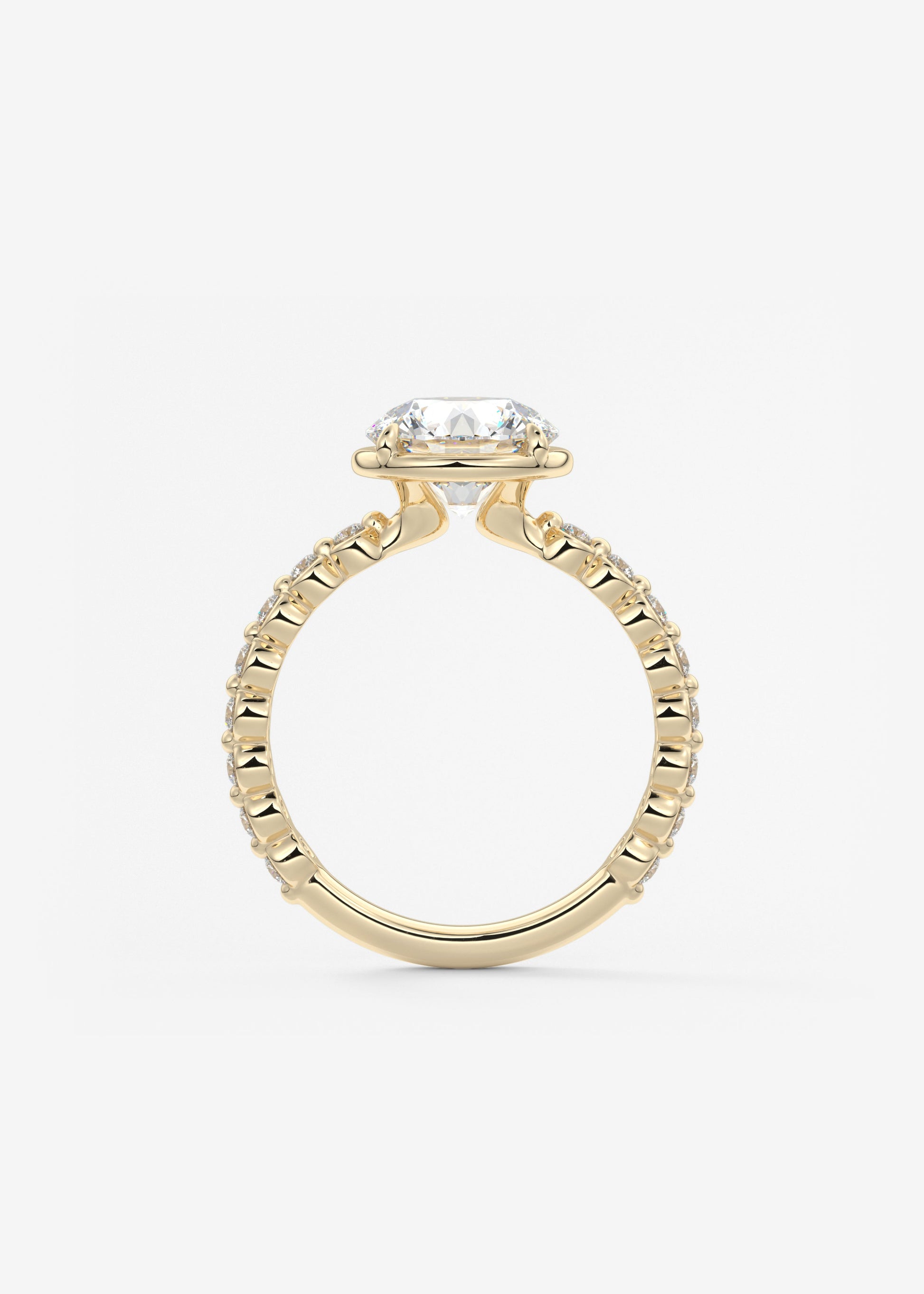 Oval Solitaire With Raised Basket Gallery Lab Grown Diamond Engagement Ring