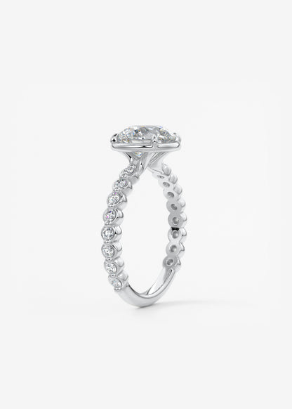 Oval Solitaire With Raised Basket Gallery Lab Grown Diamond Engagement Ring