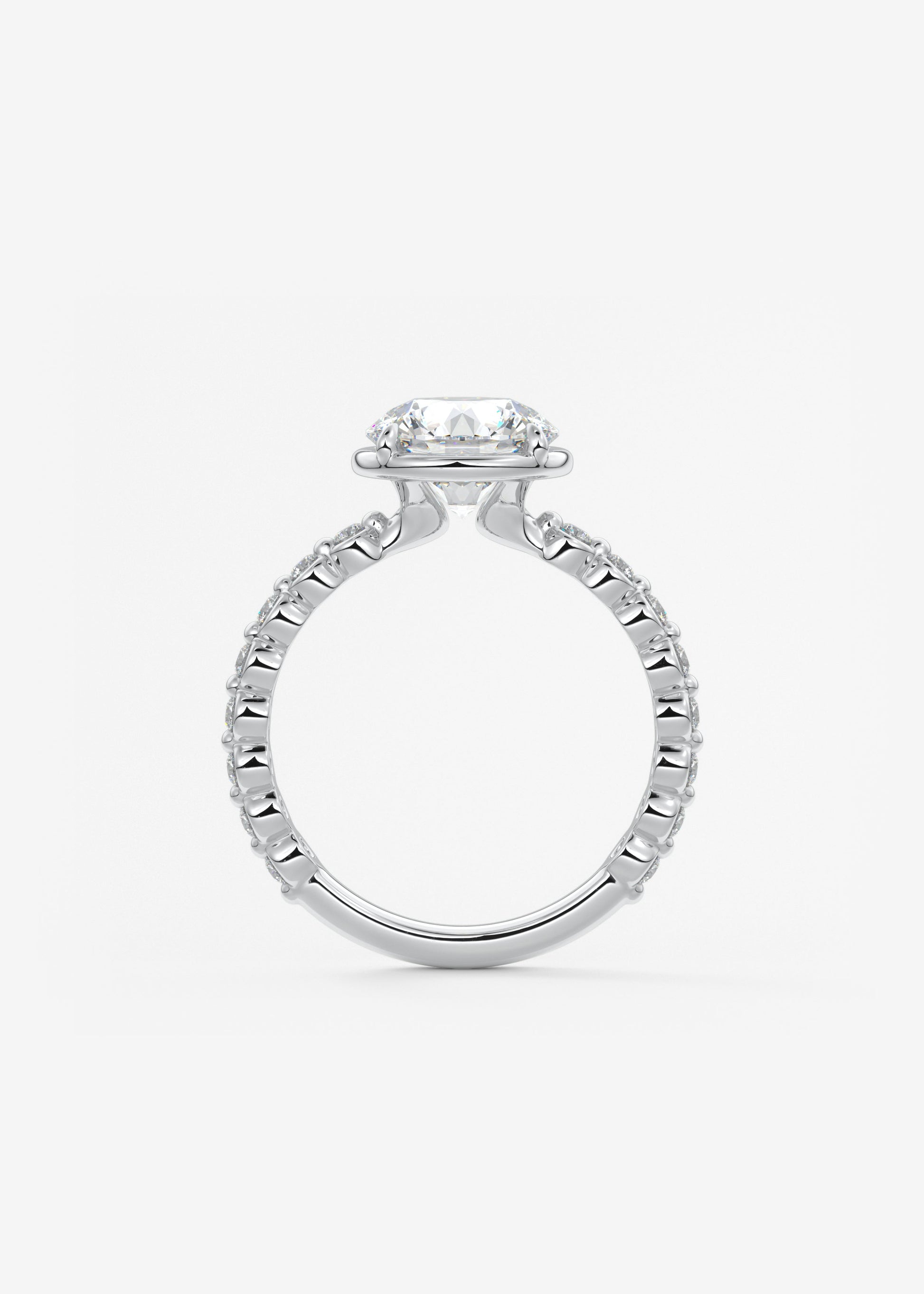 Oval Solitaire With Raised Basket Gallery Lab Grown Diamond Engagement Ring