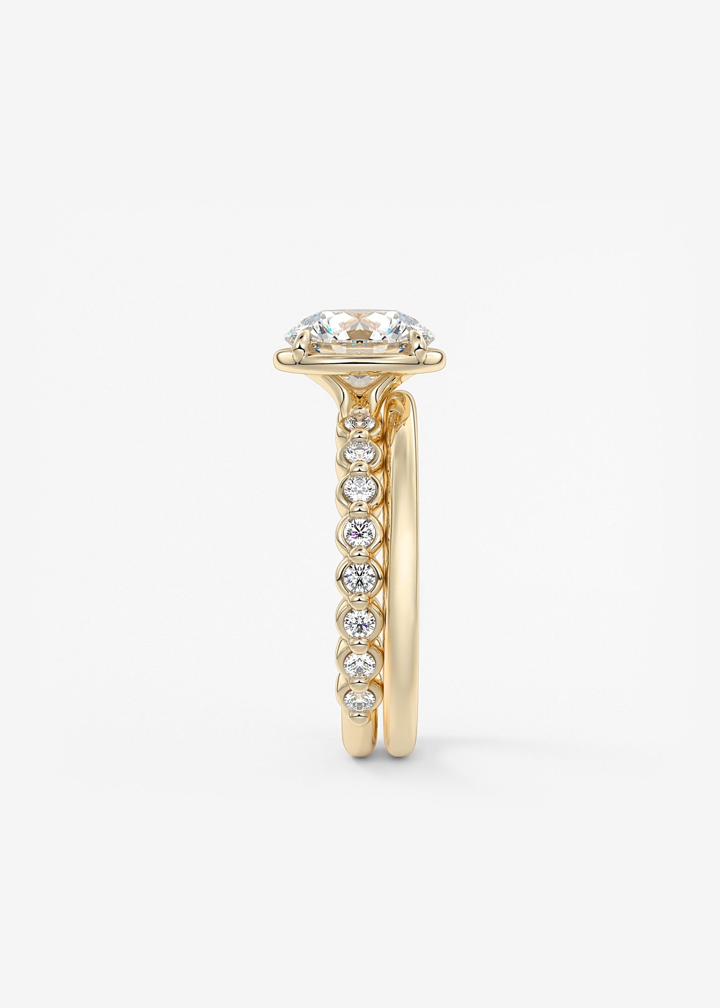 Oval Solitaire With Raised Basket Gallery Lab Grown Diamond Engagement Ring