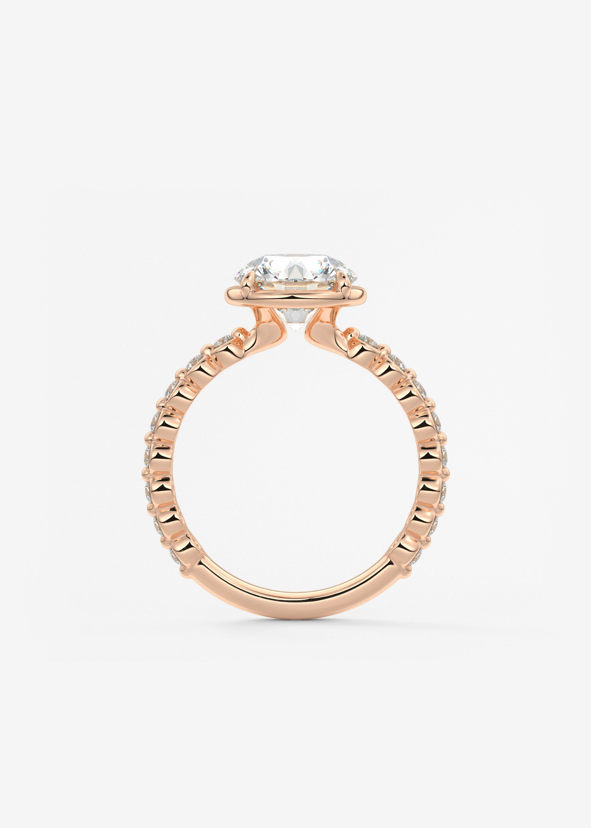 Oval Solitaire With Raised Basket Gallery Lab Grown Diamond Engagement Ring