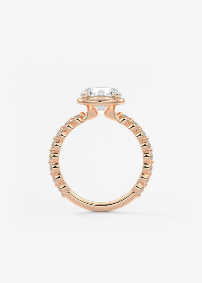 Oval Solitaire With Raised Basket Gallery Lab Grown Diamond Engagement Ring