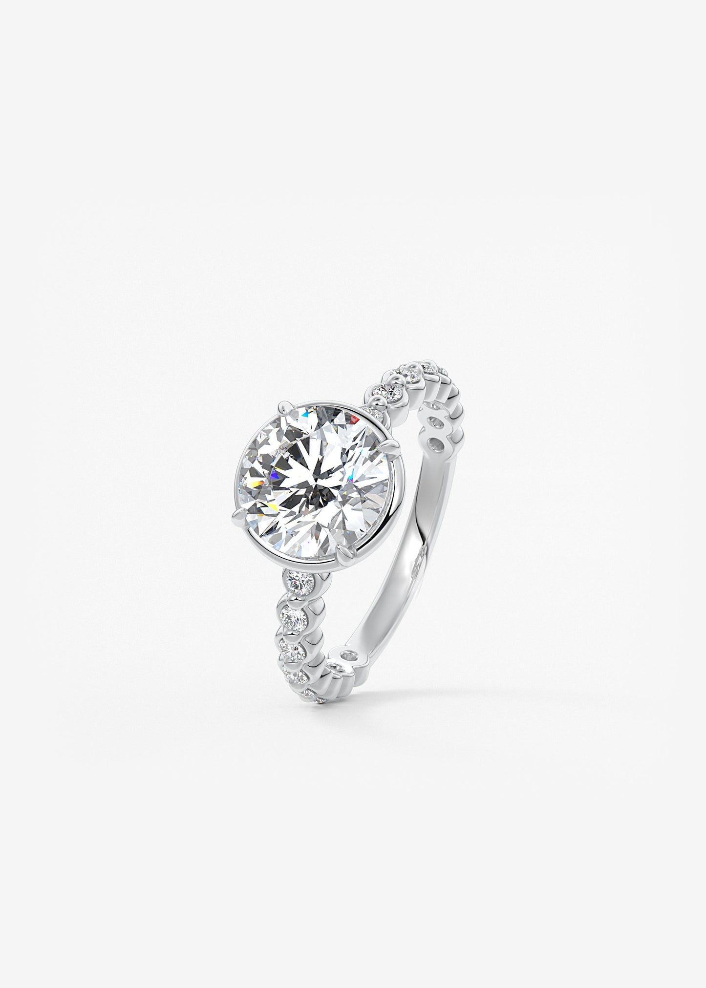 Oval Solitaire With Raised Basket Gallery Lab Grown Diamond Engagement Ring