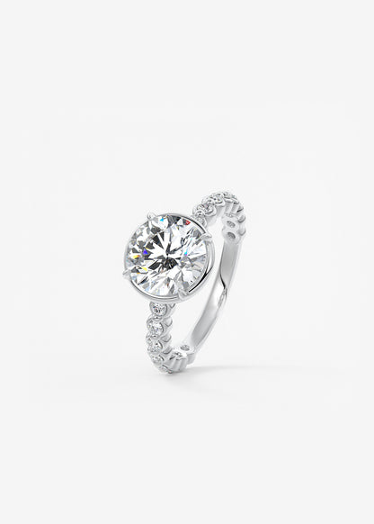 Oval Solitaire With Raised Basket Gallery Lab Grown Diamond Engagement Ring