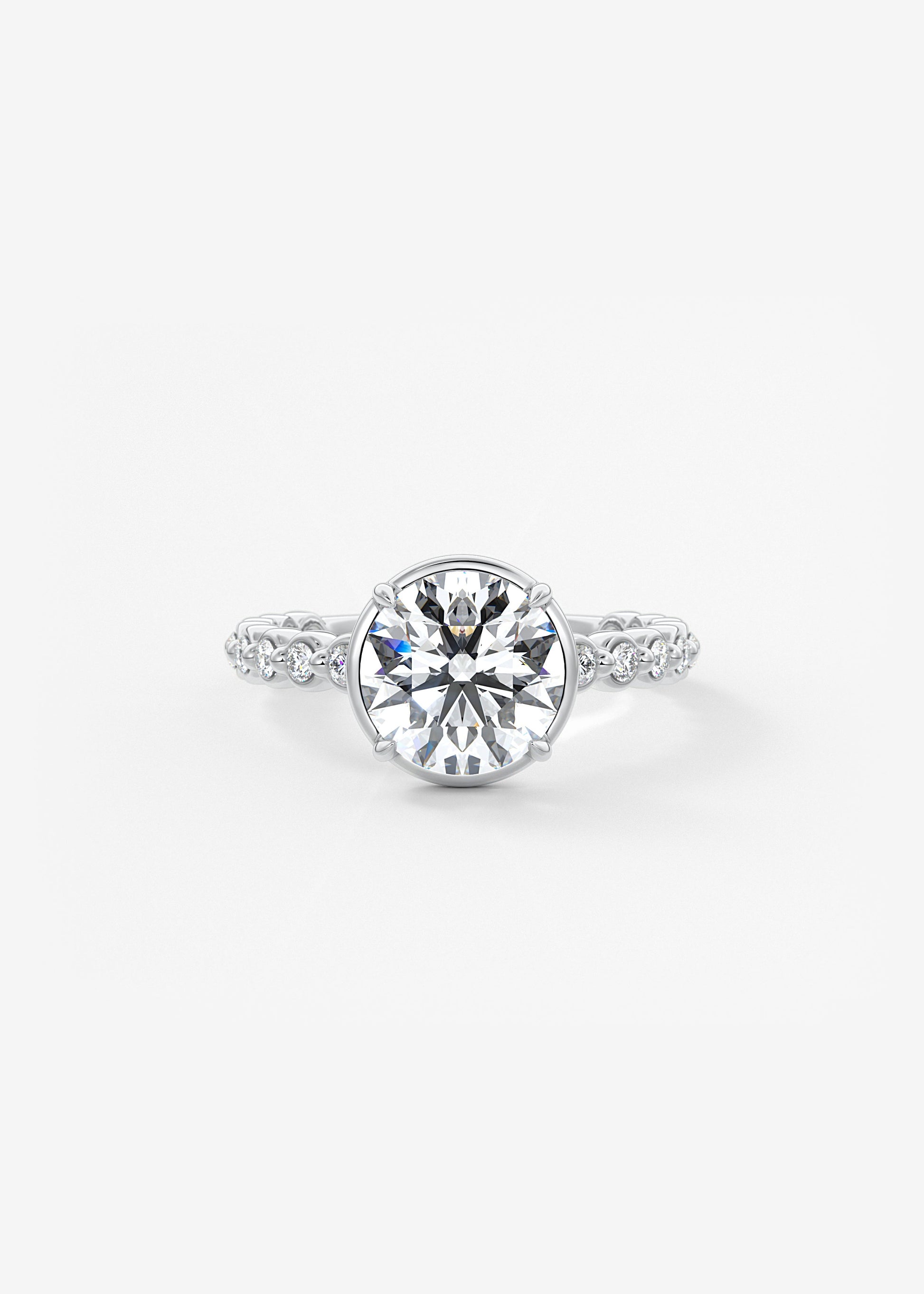 Oval Solitaire With Raised Basket Gallery Lab Grown Diamond Engagement Ring