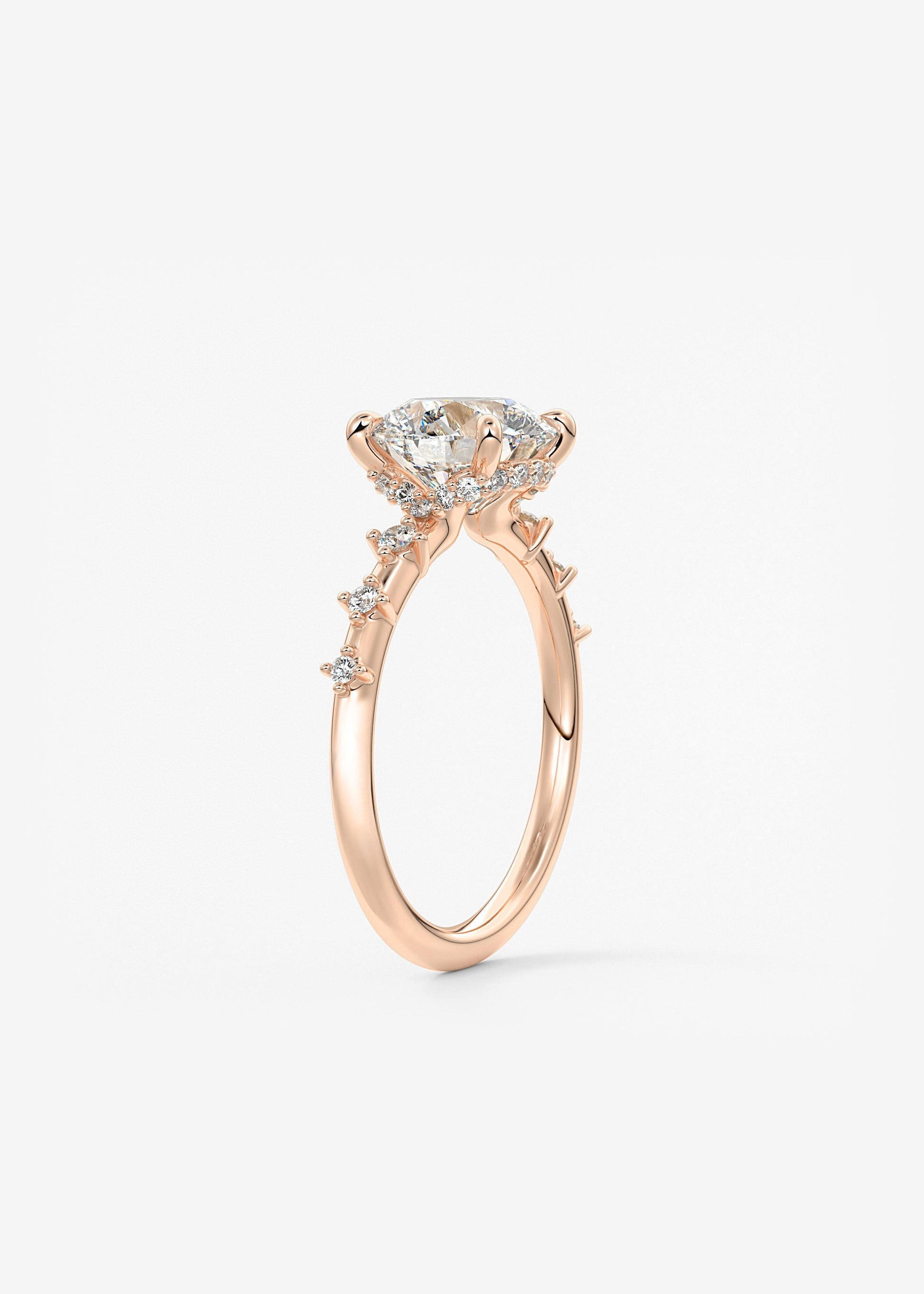 Oval Solitaire With Raised Basket Gallery Lab Grown Diamond Engagement Ring