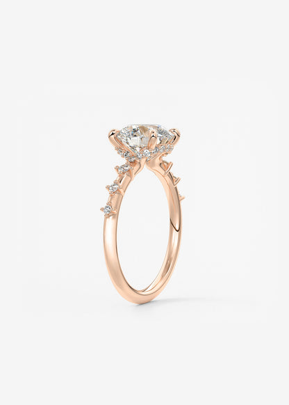 Oval Solitaire With Raised Basket Gallery Lab Grown Diamond Engagement Ring