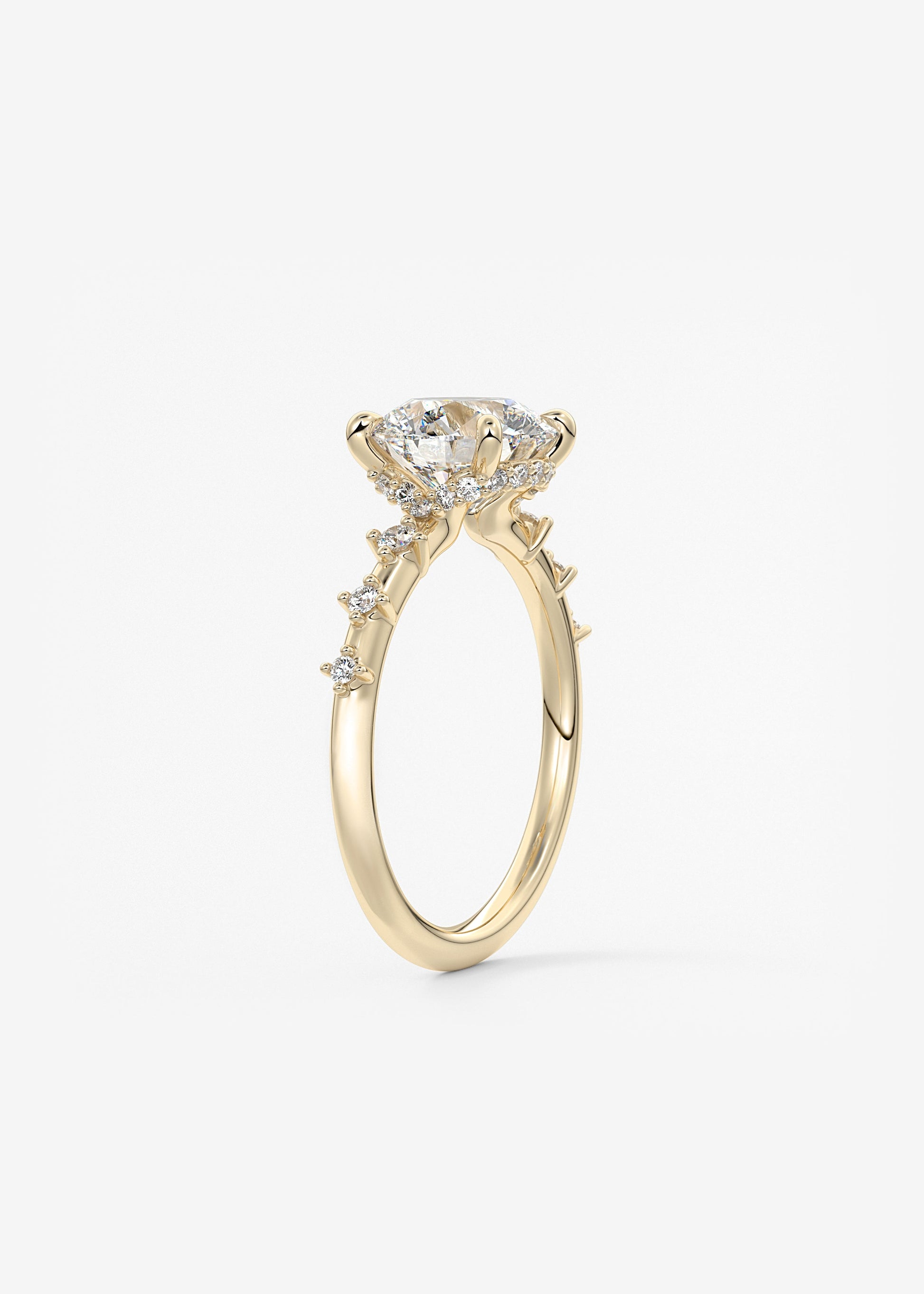 Oval Solitaire With Raised Basket Gallery Lab Grown Diamond Engagement Ring