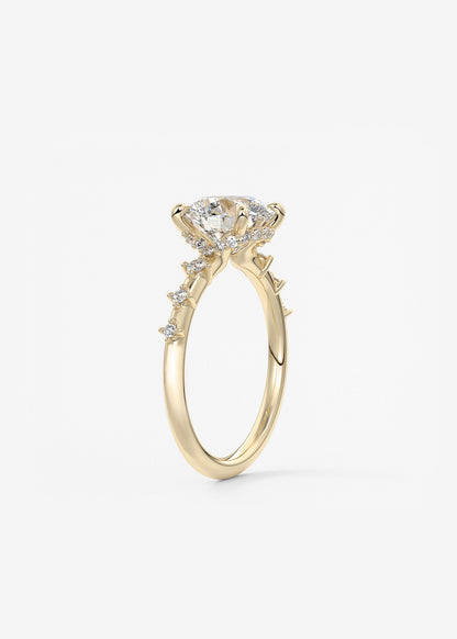 Oval Solitaire With Raised Basket Gallery Lab Grown Diamond Engagement Ring