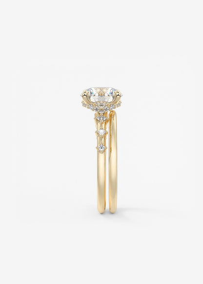 Oval Solitaire With Raised Basket Gallery Lab Grown Diamond Engagement Ring