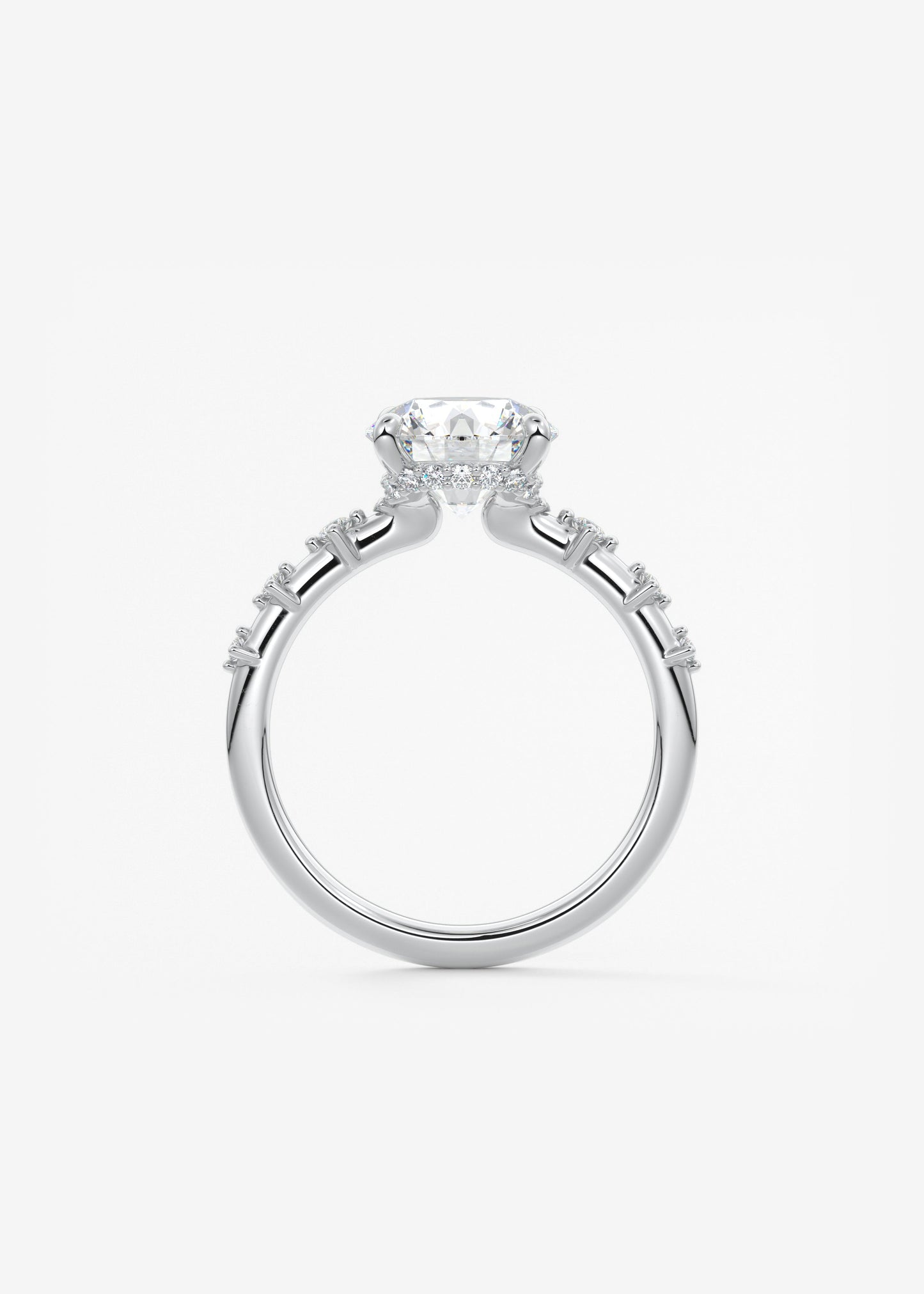 Oval Solitaire With Raised Basket Gallery Lab Grown Diamond Engagement Ring