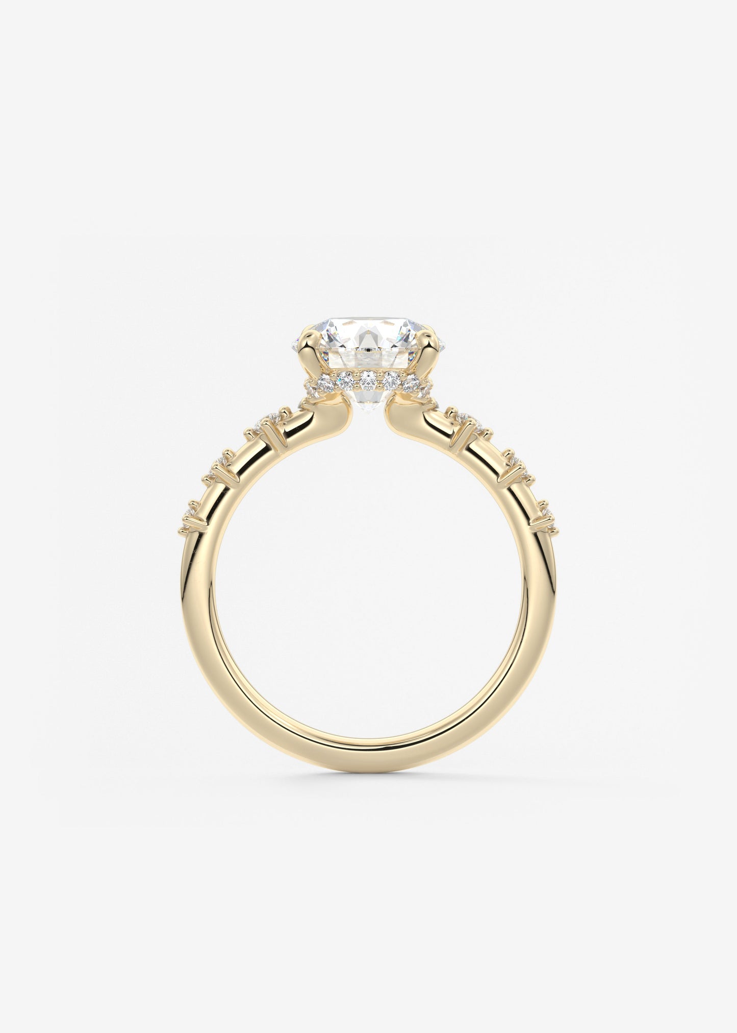Oval Solitaire With Raised Basket Gallery Lab Grown Diamond Engagement Ring