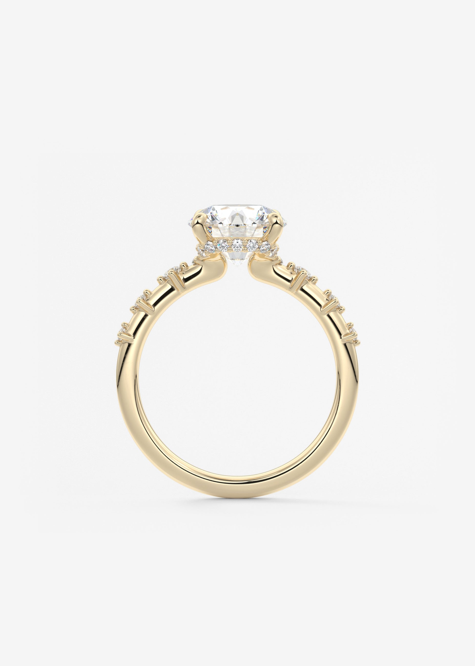 Oval Solitaire With Raised Basket Gallery Lab Grown Diamond Engagement Ring