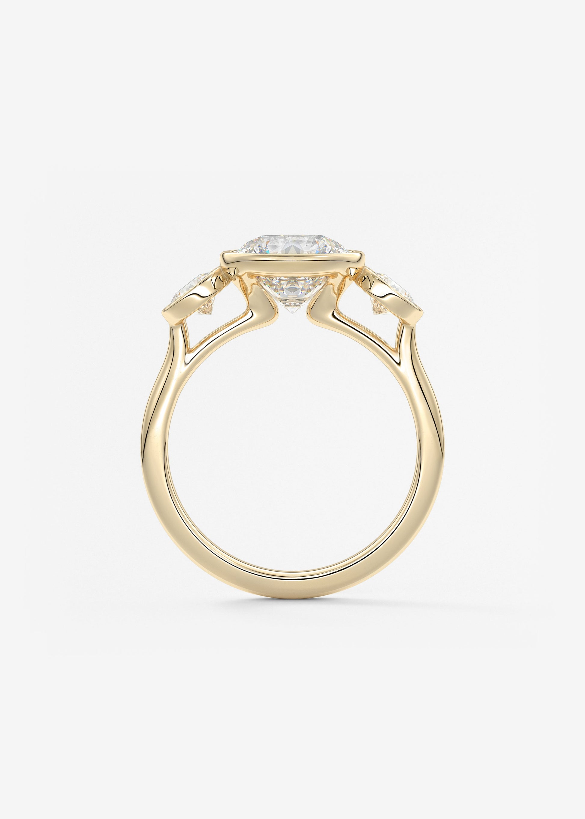 Oval Solitaire With Raised Basket Gallery Lab Grown Diamond Engagement Ring