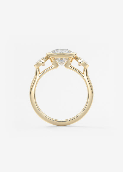 Oval Solitaire With Raised Basket Gallery Lab Grown Diamond Engagement Ring