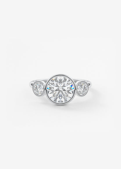 Oval Solitaire With Raised Basket Gallery Lab Grown Diamond Engagement Ring