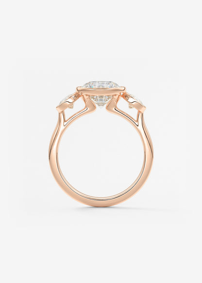 Oval Solitaire With Raised Basket Gallery Lab Grown Diamond Engagement Ring