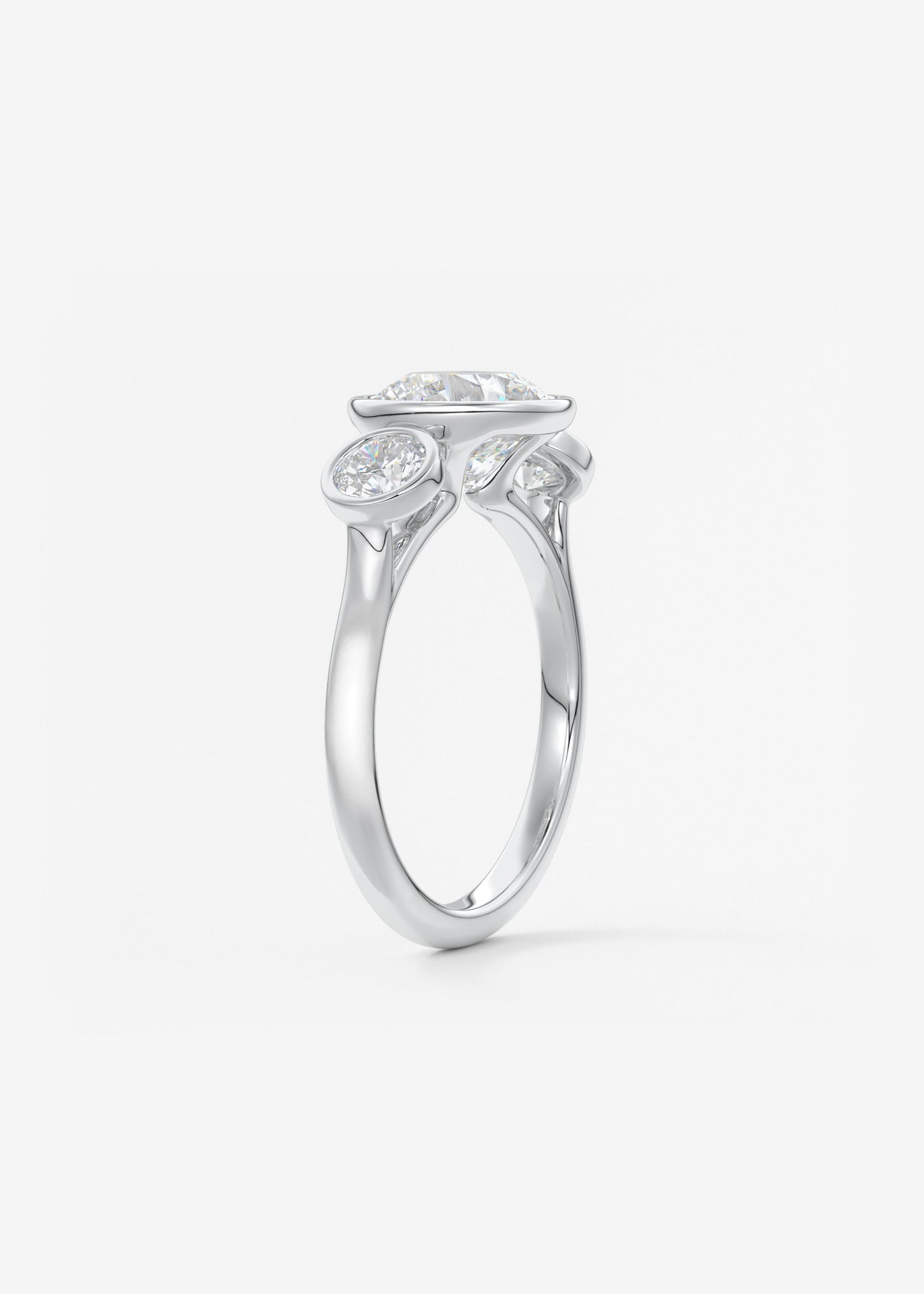 Oval Solitaire With Raised Basket Gallery Lab Grown Diamond Engagement Ring