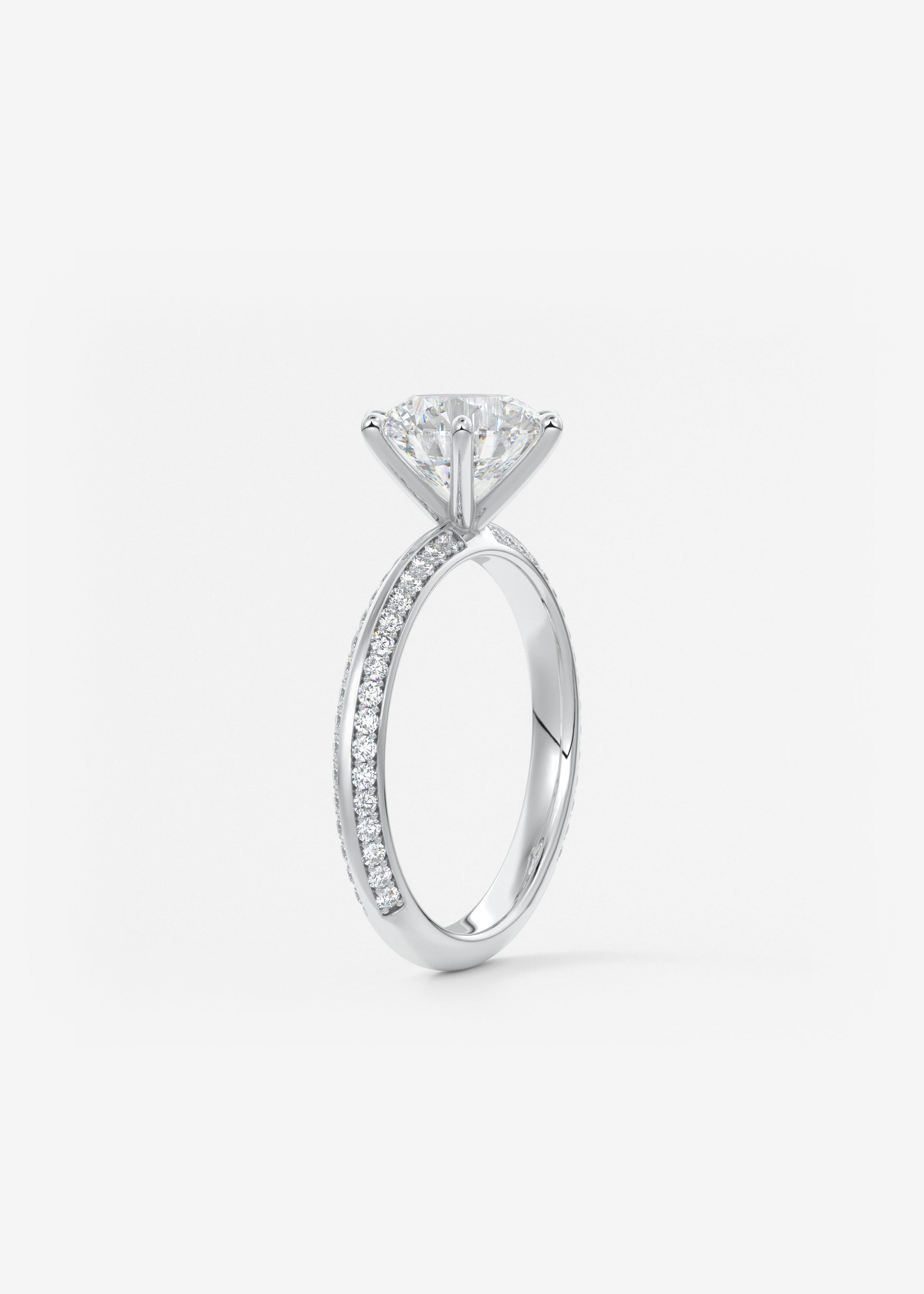 Oval Solitaire With Raised Basket Gallery Lab Grown Diamond Engagement Ring