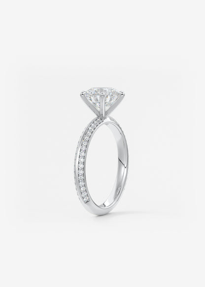 Oval Solitaire With Raised Basket Gallery Lab Grown Diamond Engagement Ring