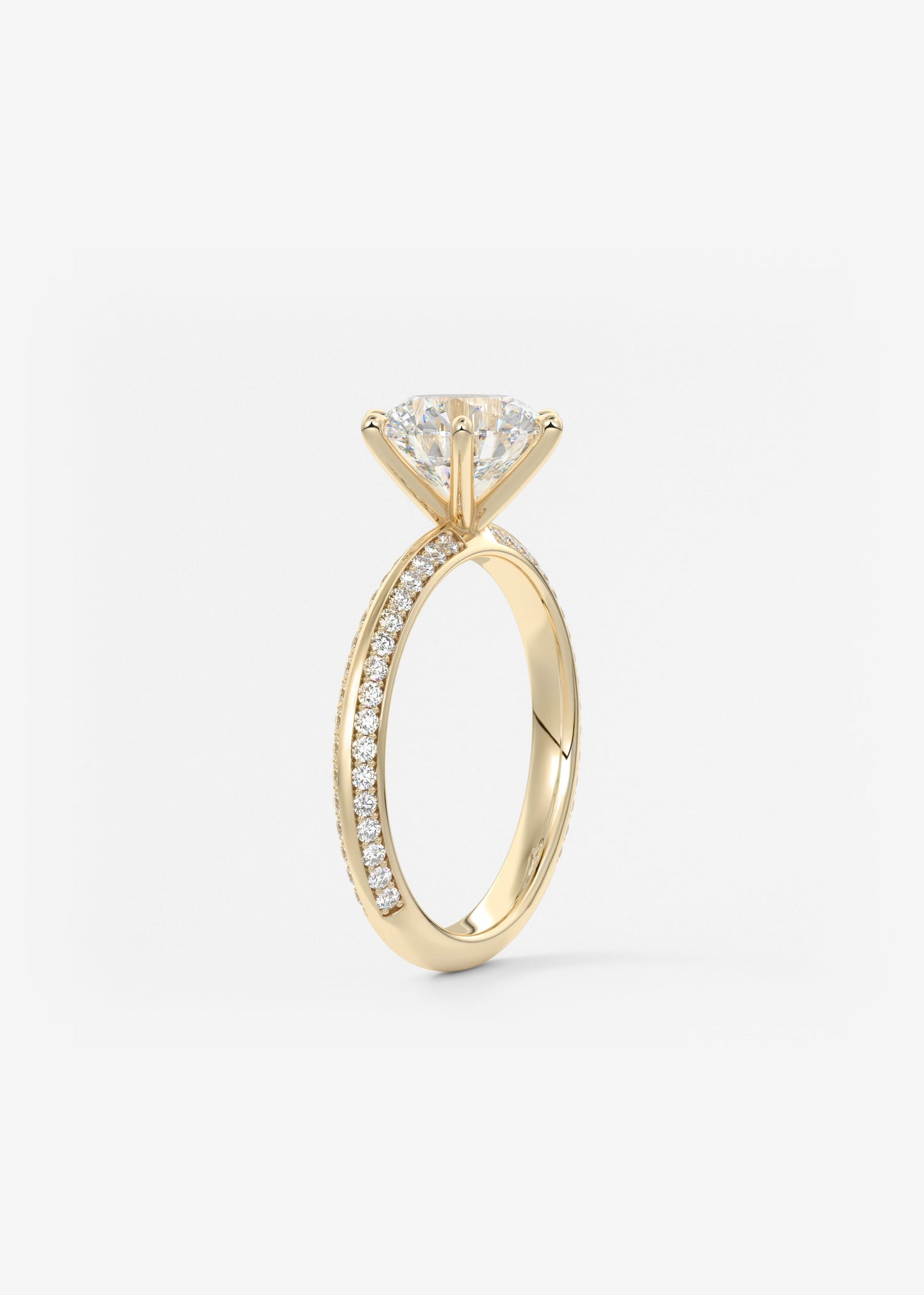 Oval Solitaire With Raised Basket Gallery Lab Grown Diamond Engagement Ring