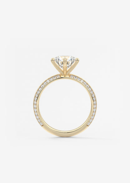 Oval Solitaire With Raised Basket Gallery Lab Grown Diamond Engagement Ring