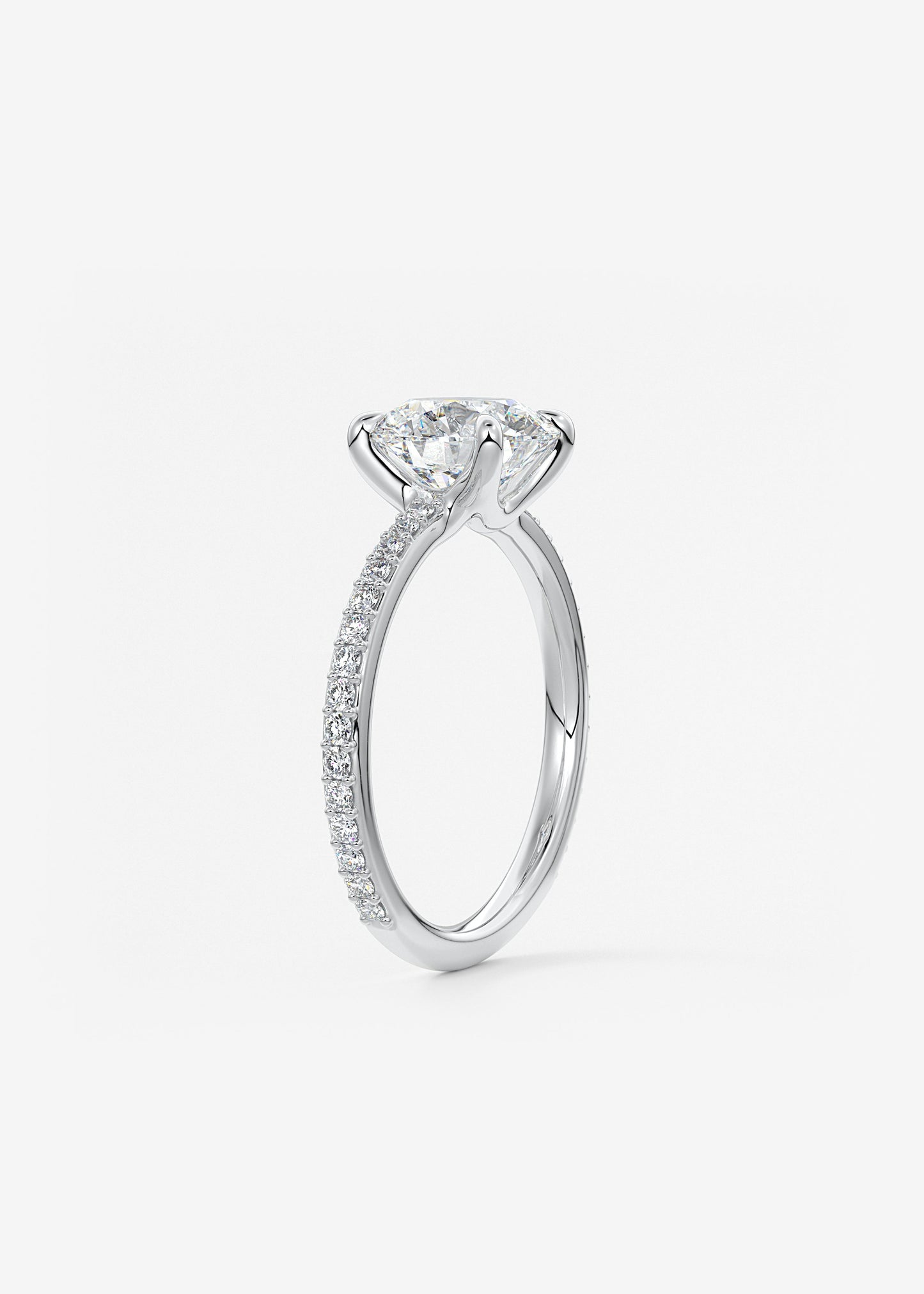 Oval Solitaire With Raised Basket Gallery Lab Grown Diamond Engagement Ring