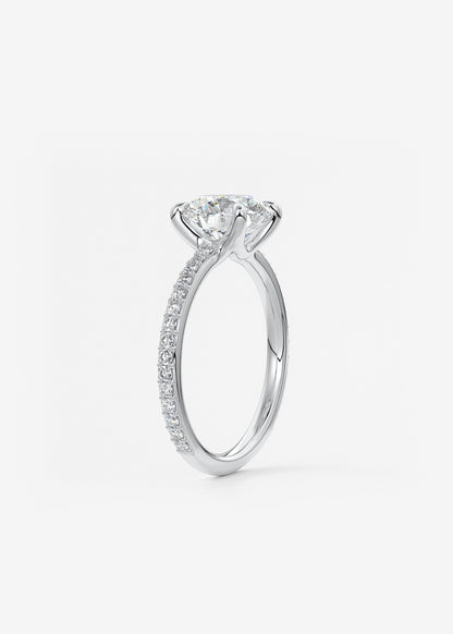 Oval Solitaire With Raised Basket Gallery Lab Grown Diamond Engagement Ring