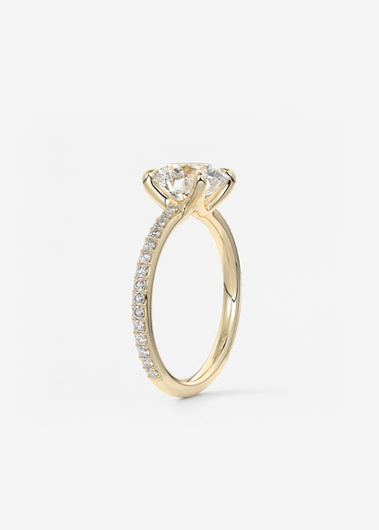 Oval Solitaire With Raised Basket Gallery Lab Grown Diamond Engagement Ring