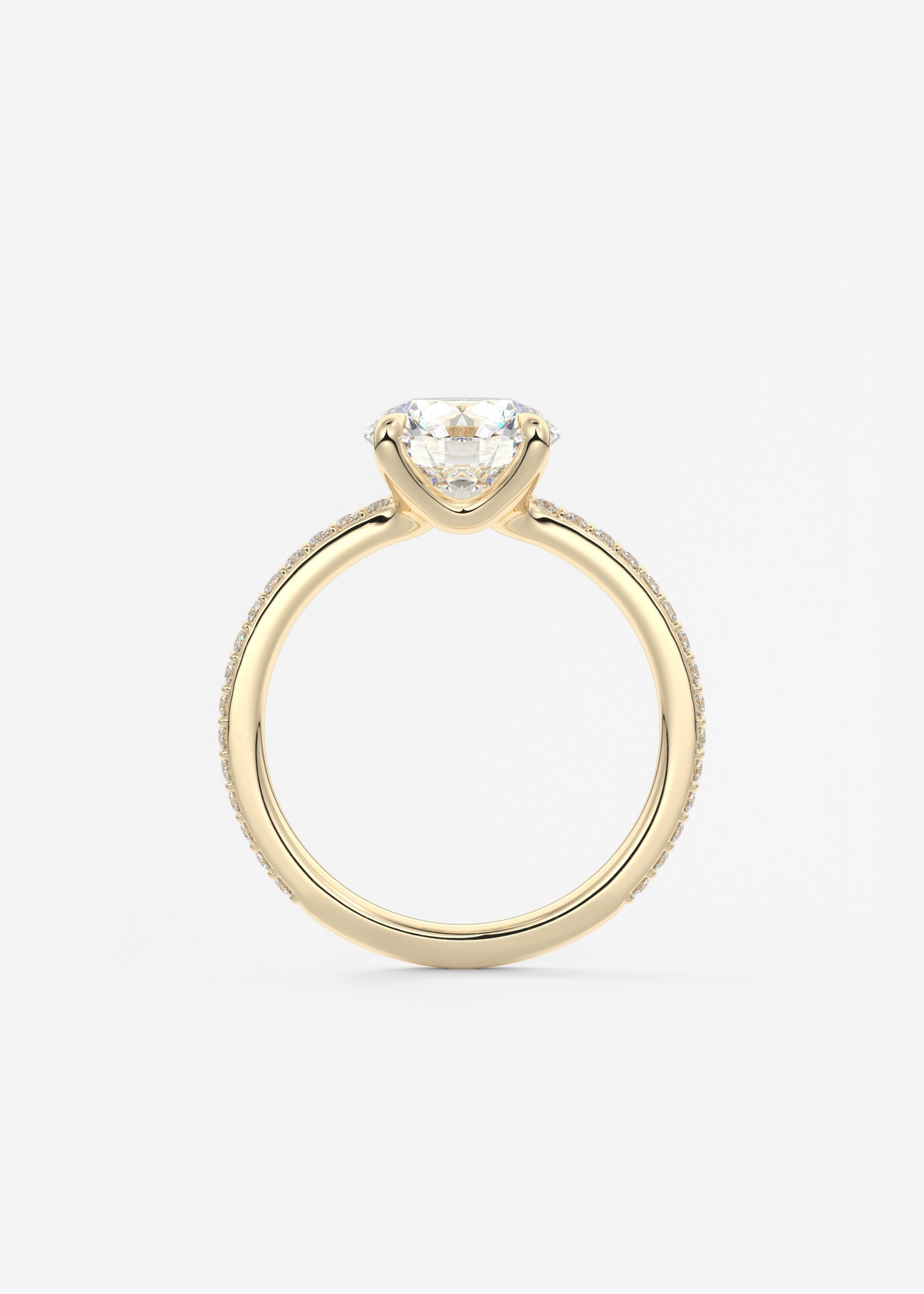 Oval Solitaire With Raised Basket Gallery Lab Grown Diamond Engagement Ring