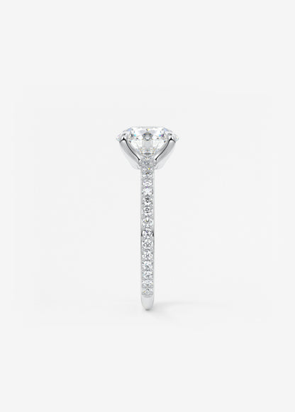 Oval Solitaire With Raised Basket Gallery Lab Grown Diamond Engagement Ring