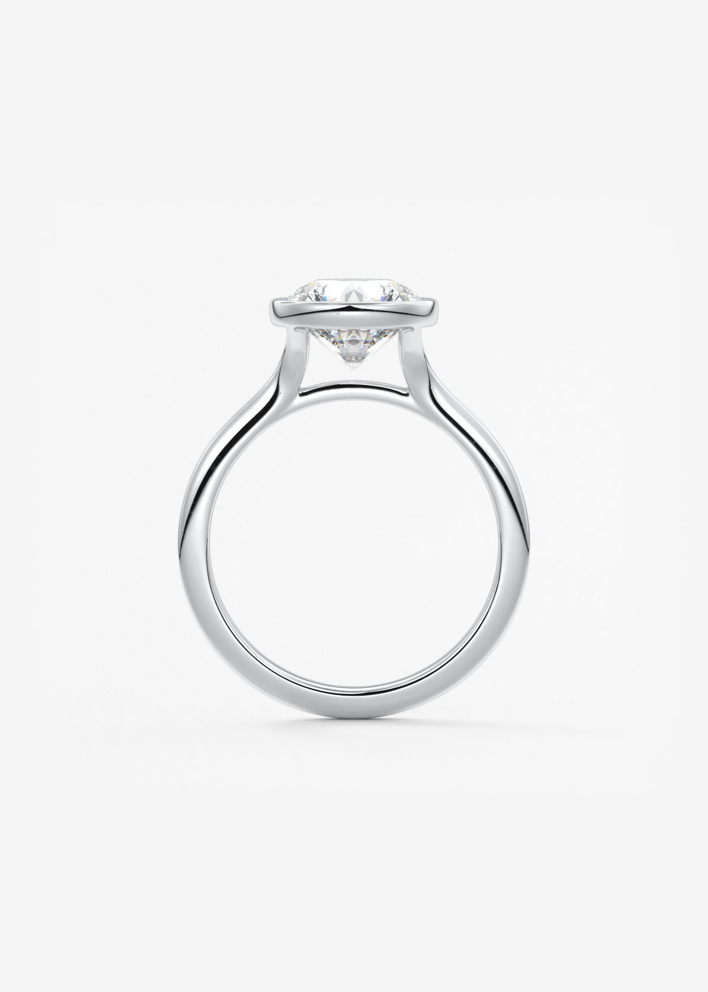 Oval Solitaire With Raised Basket Gallery Lab Grown Diamond Engagement Ring
