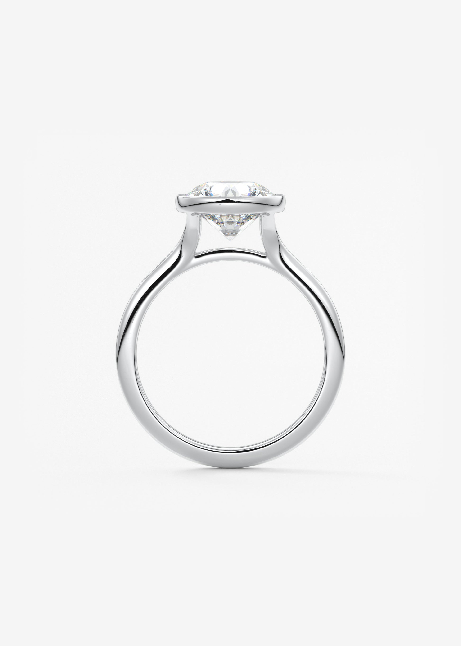 Oval Solitaire With Raised Basket Gallery Lab Grown Diamond Engagement Ring