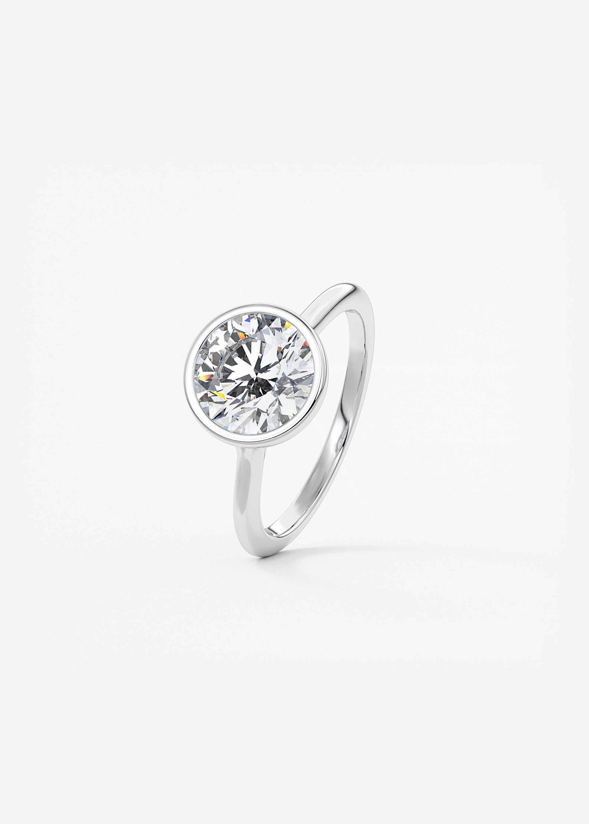 Oval Solitaire With Raised Basket Gallery Lab Grown Diamond Engagement Ring