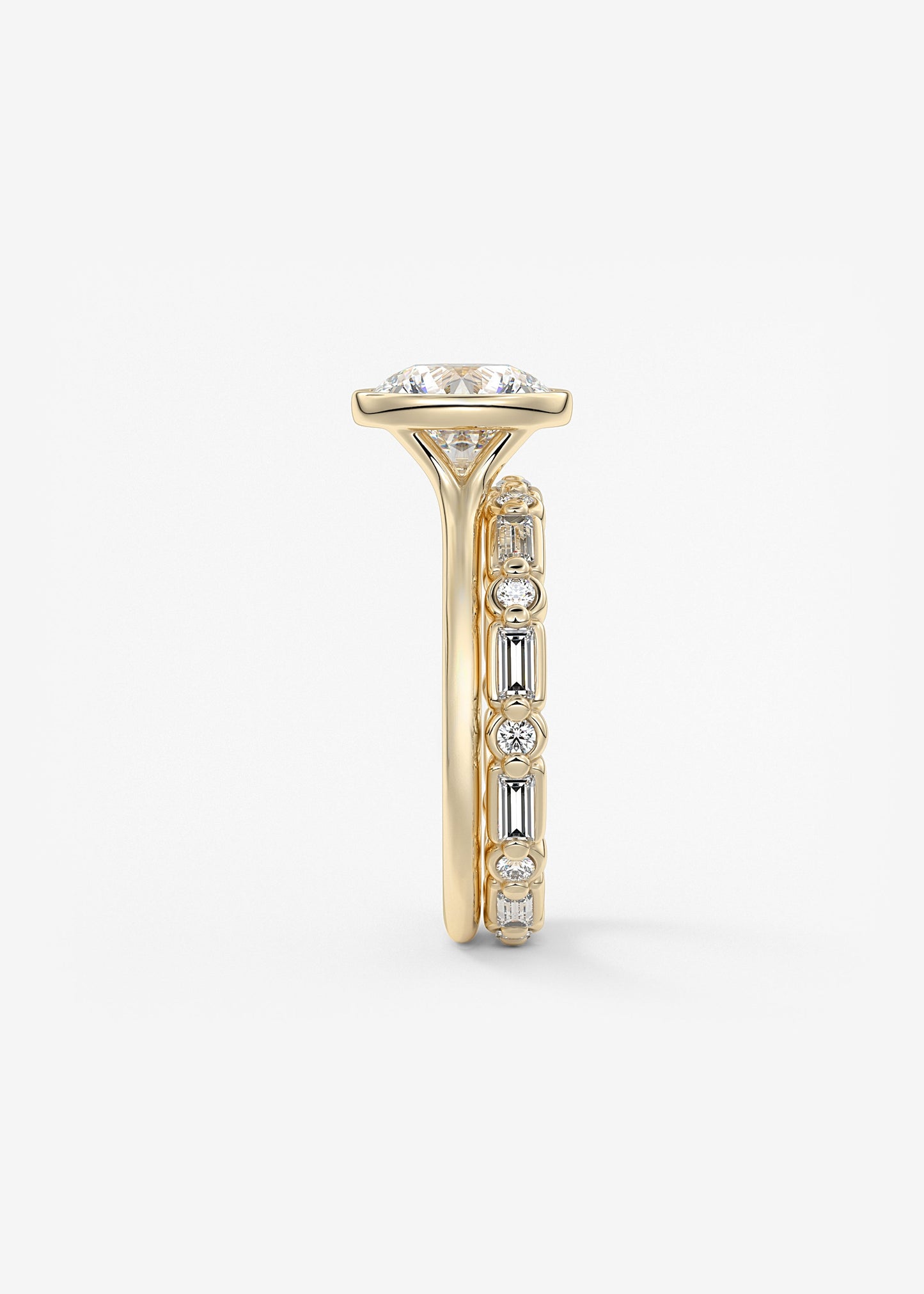 Oval Solitaire With Raised Basket Gallery Lab Grown Diamond Engagement Ring