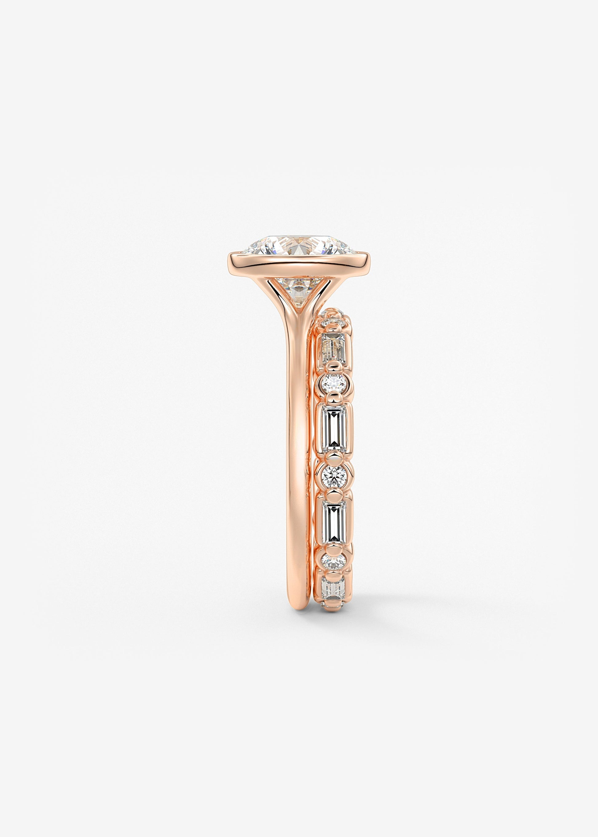 Oval Solitaire With Raised Basket Gallery Lab Grown Diamond Engagement Ring