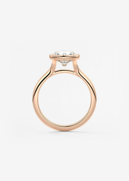 Oval Solitaire With Raised Basket Gallery Lab Grown Diamond Engagement Ring