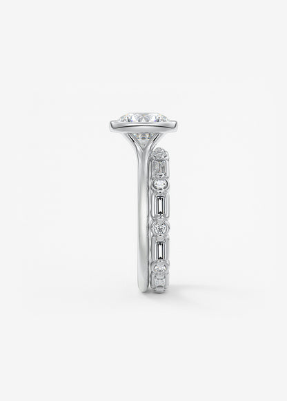 Oval Solitaire With Raised Basket Gallery Lab Grown Diamond Engagement Ring