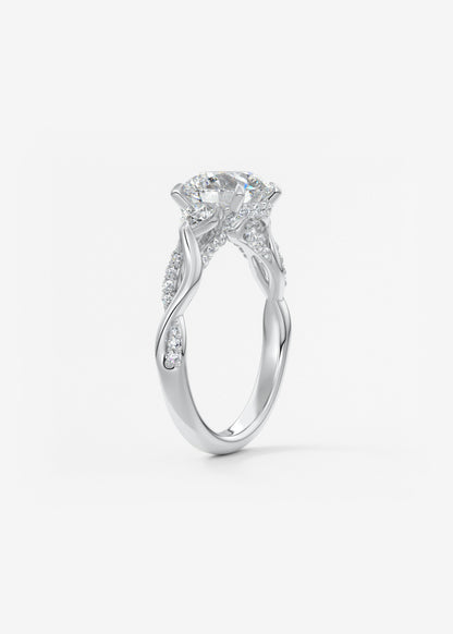 Oval Solitaire With Raised Basket Gallery Lab Grown Diamond Engagement Ring