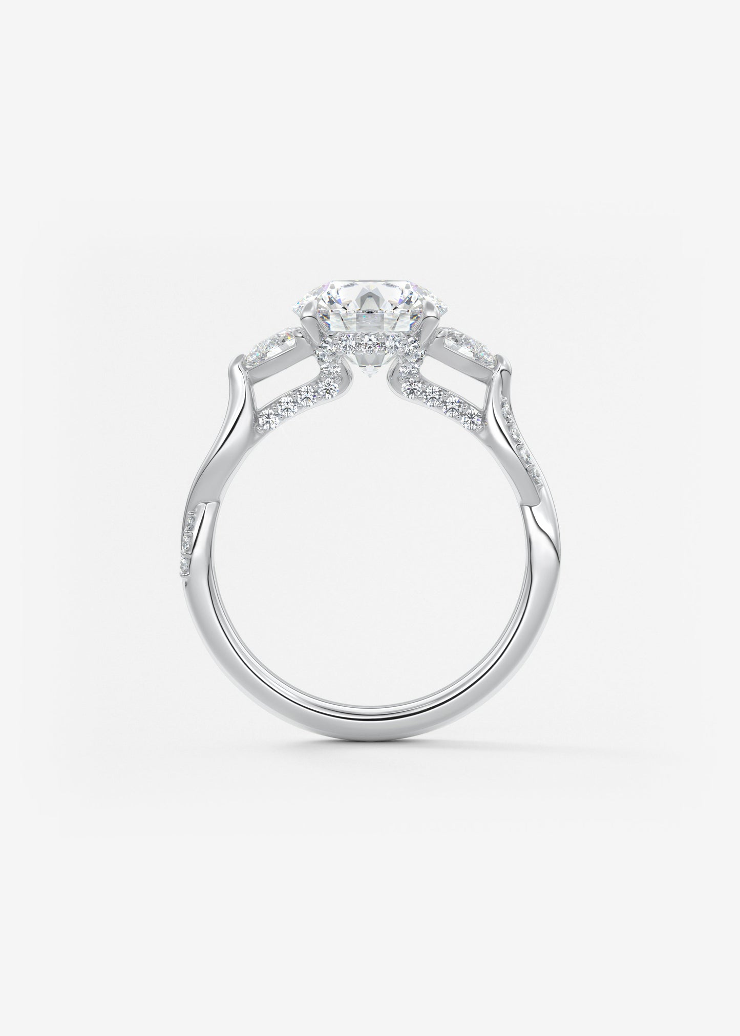 Oval Solitaire With Raised Basket Gallery Lab Grown Diamond Engagement Ring