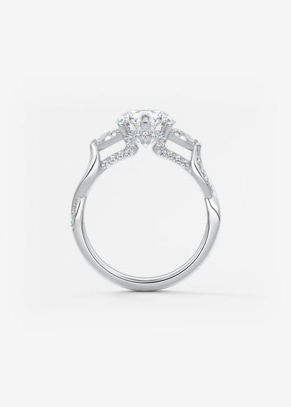 Oval Solitaire With Raised Basket Gallery Lab Grown Diamond Engagement Ring