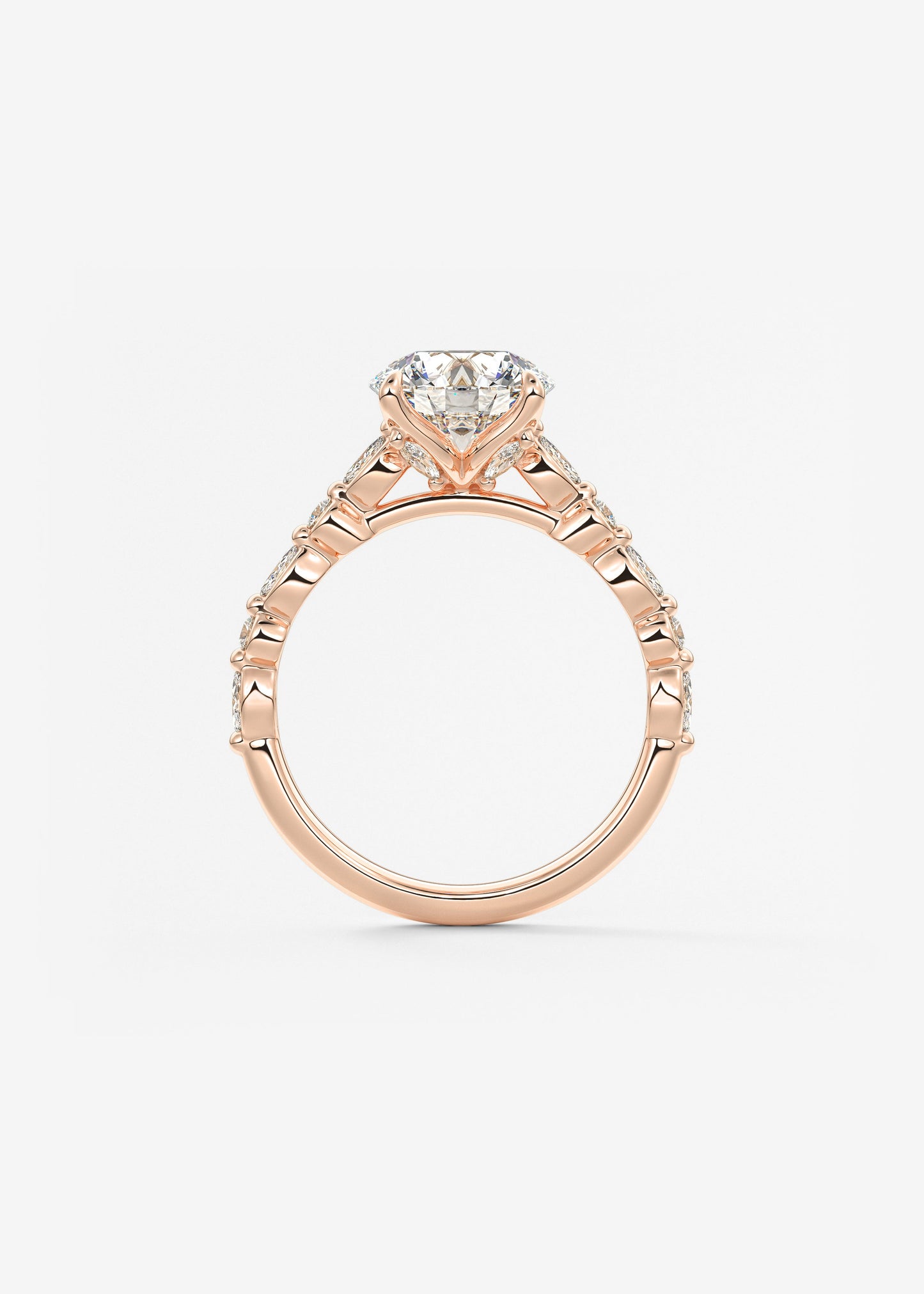Oval Solitaire With Raised Basket Gallery Lab Grown Diamond Engagement Ring