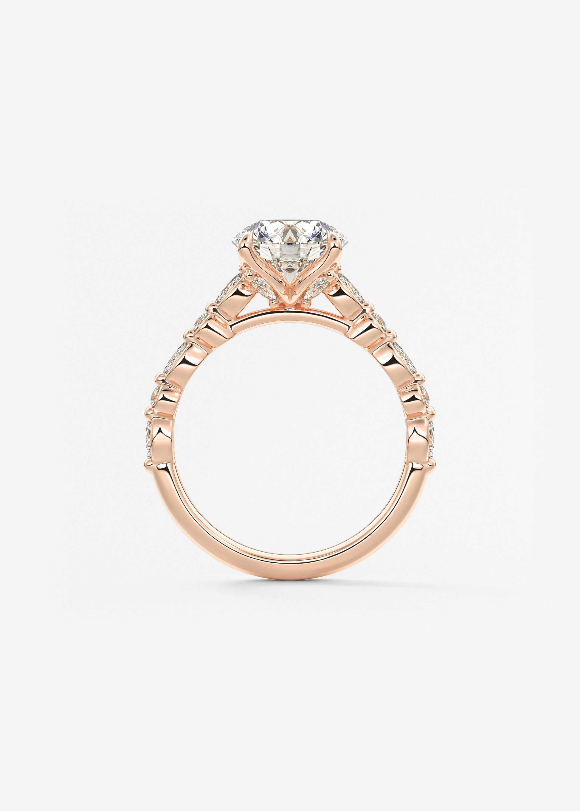 Oval Solitaire With Raised Basket Gallery Lab Grown Diamond Engagement Ring