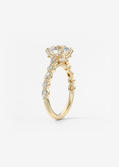 Oval Solitaire With Raised Basket Gallery Lab Grown Diamond Engagement Ring