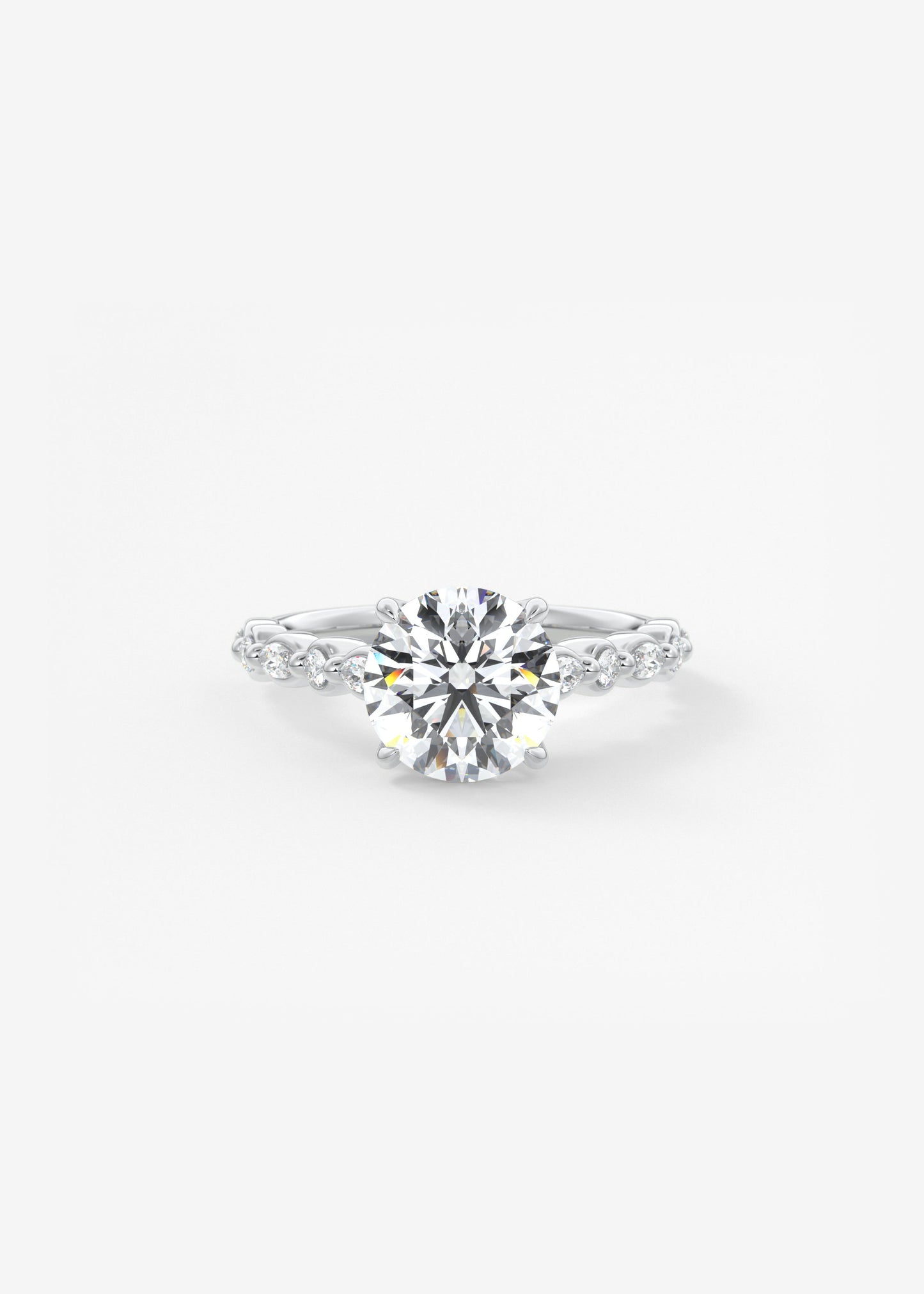 Oval Solitaire With Raised Basket Gallery Lab Grown Diamond Engagement Ring