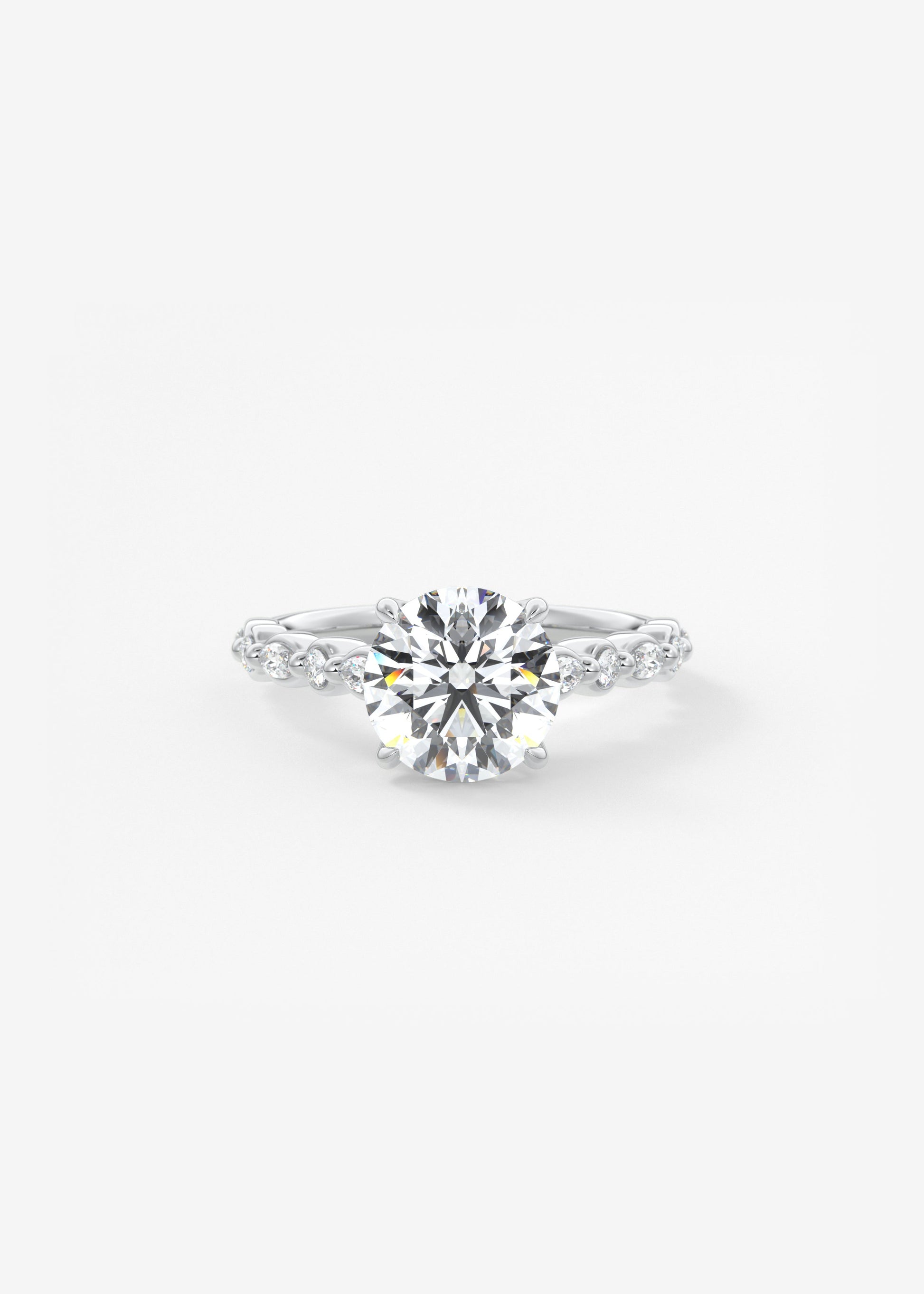 Oval Solitaire With Raised Basket Gallery Lab Grown Diamond Engagement Ring