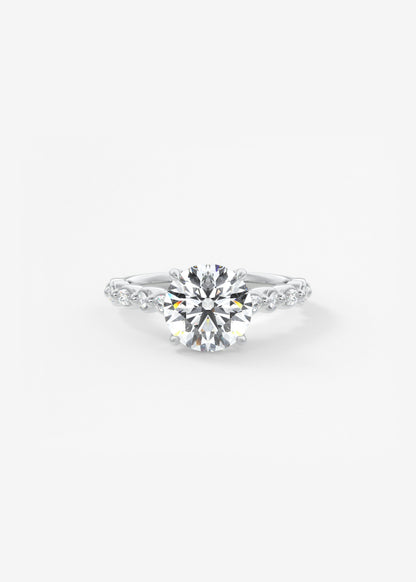 Oval Solitaire With Raised Basket Gallery Lab Grown Diamond Engagement Ring