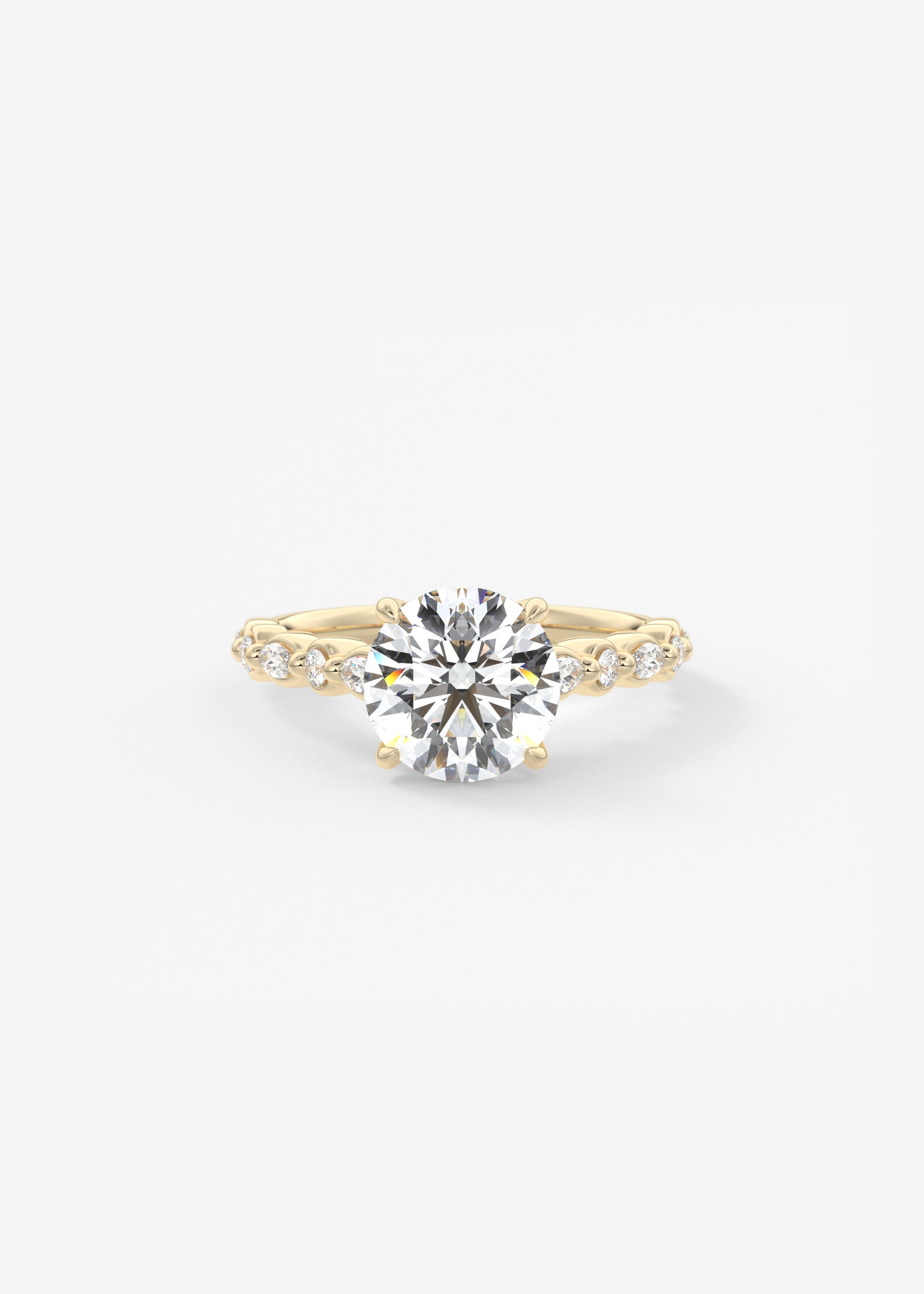Oval Solitaire With Raised Basket Gallery Lab Grown Diamond Engagement Ring
