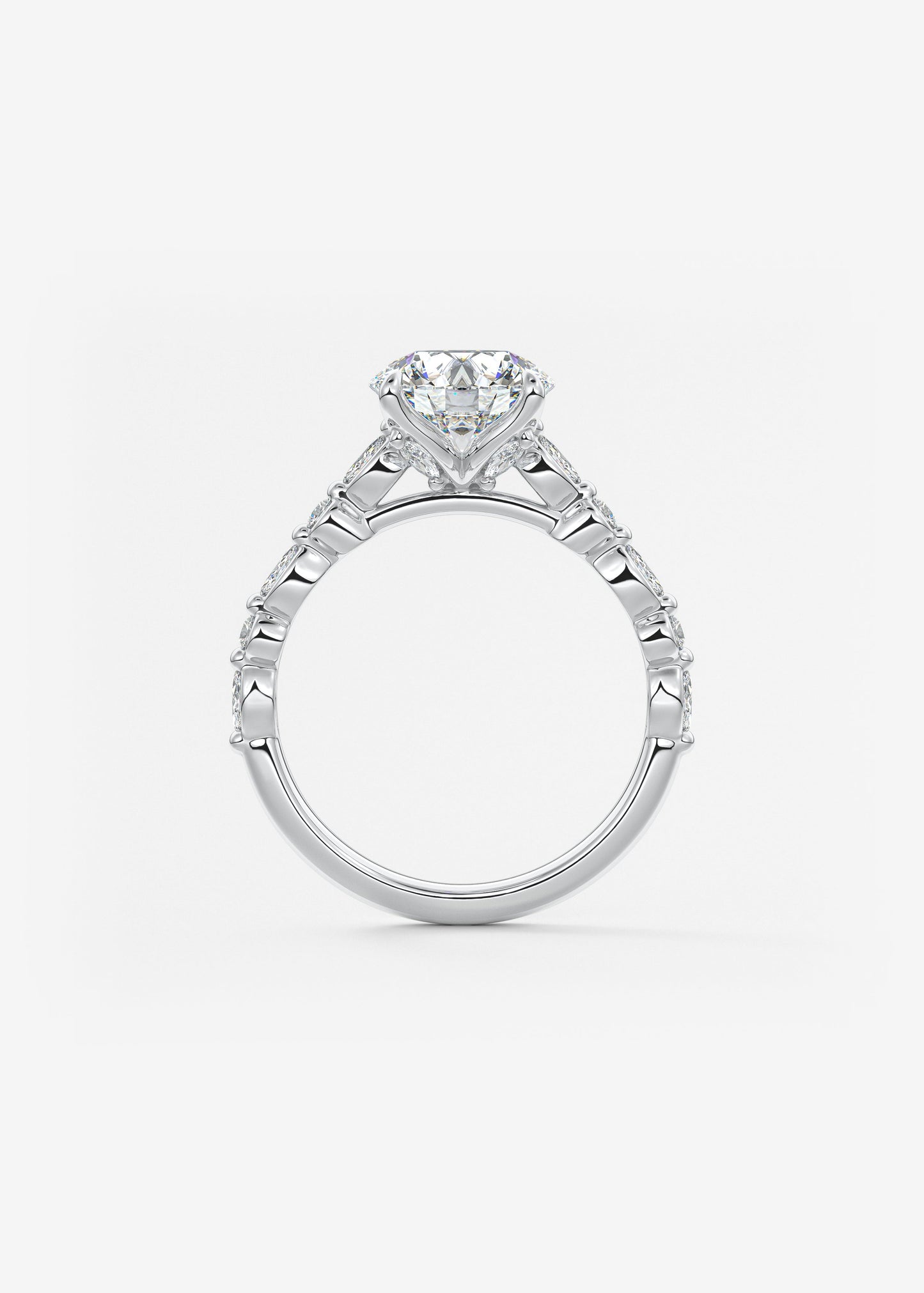 Oval Solitaire With Raised Basket Gallery Lab Grown Diamond Engagement Ring